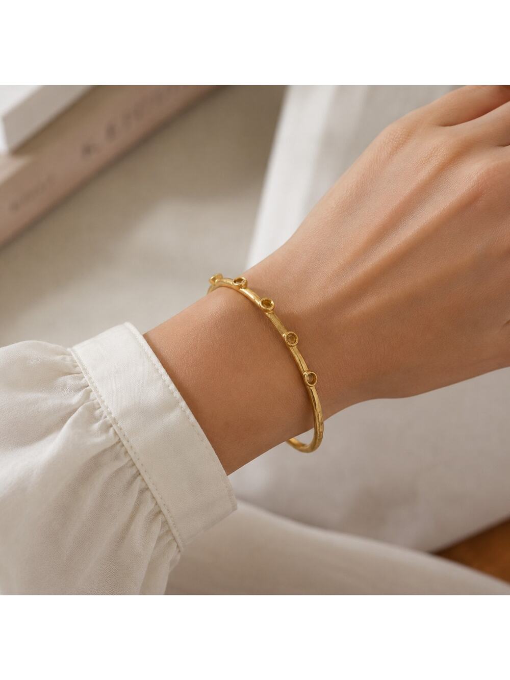 Krua Handmade Botanical Seed Bracelet Minimalist Luxury Cuff